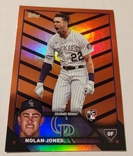 *2023 TOPPS UPDATE SERIES*NOLAN JONES*ROOKIE*HALLOWEEN*RC*#US85*NRMT*ROCKIES*