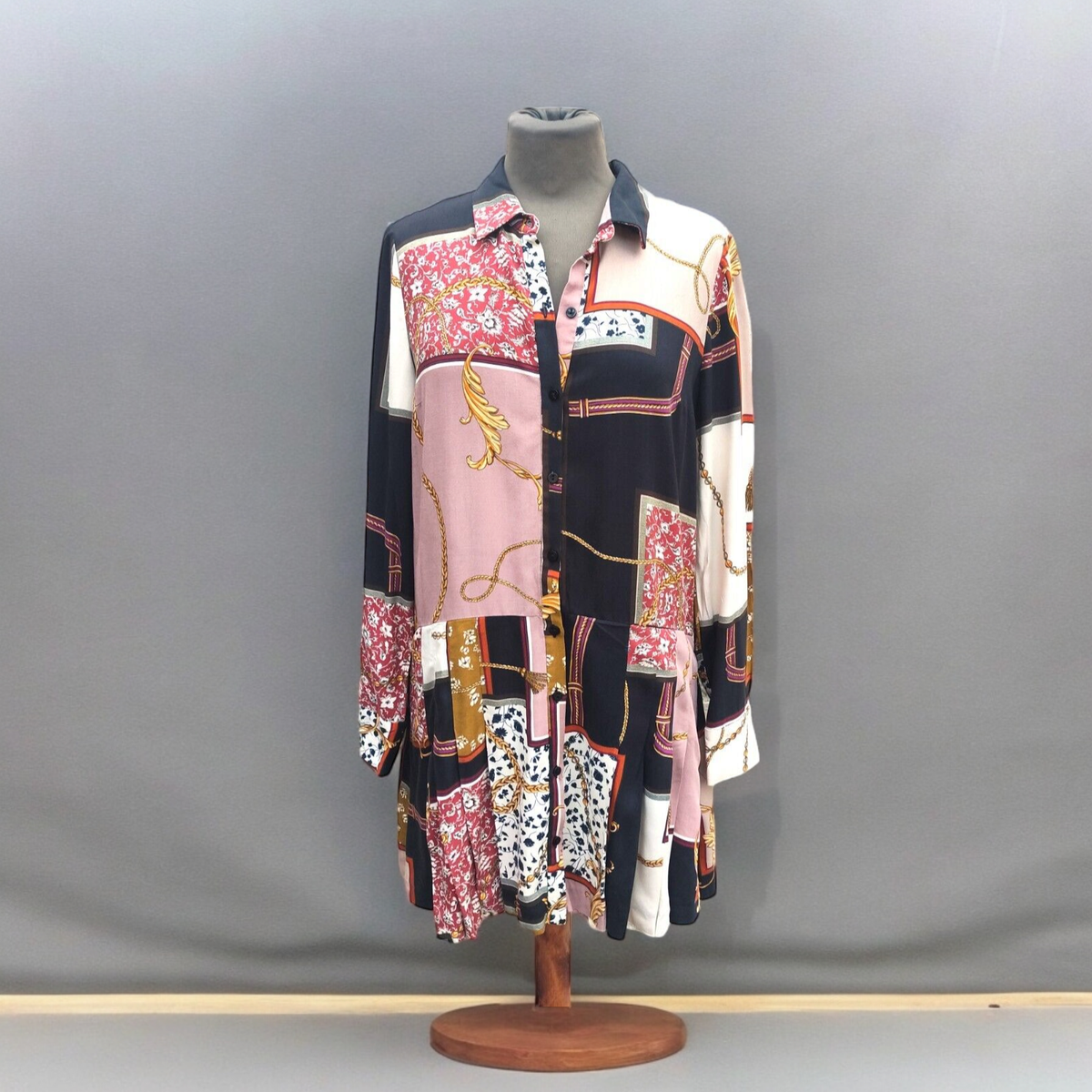 Zara TRF Collection Abito camicia maxi in viscosa taglia M