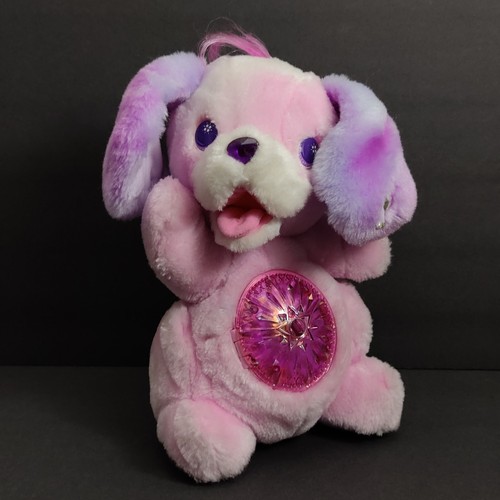 Secret Keepins Pups Star Plush Puppy Pink Purple Dog Toy Kenner 1994 Vintage 11"