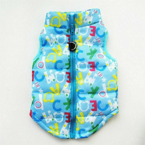 Small Pet Dog Chihuahua Zip Coat Jacket Puppy Vest Winter Warm Clothes Costume - Picture 28 of 48