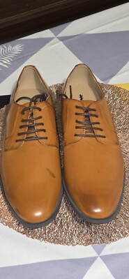 River Island Men's Tan Formal Leather Derby Shoes UK Size EU 43