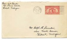 US 1926 Liberty Bell #627 Jesus Charity Stamp Seals Mail Cover Detroit MI Z