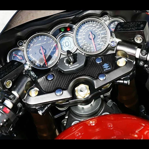 Handle Yoke Cover Perforated Black Sticker Pad 08-20 Busa GSX-1300R GSXR 1300 - Picture 2 of 5