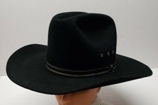 Resistol "rimrock" 4X Beaver Western Cowboy Hat Black H4594 Made In USA TEXAS