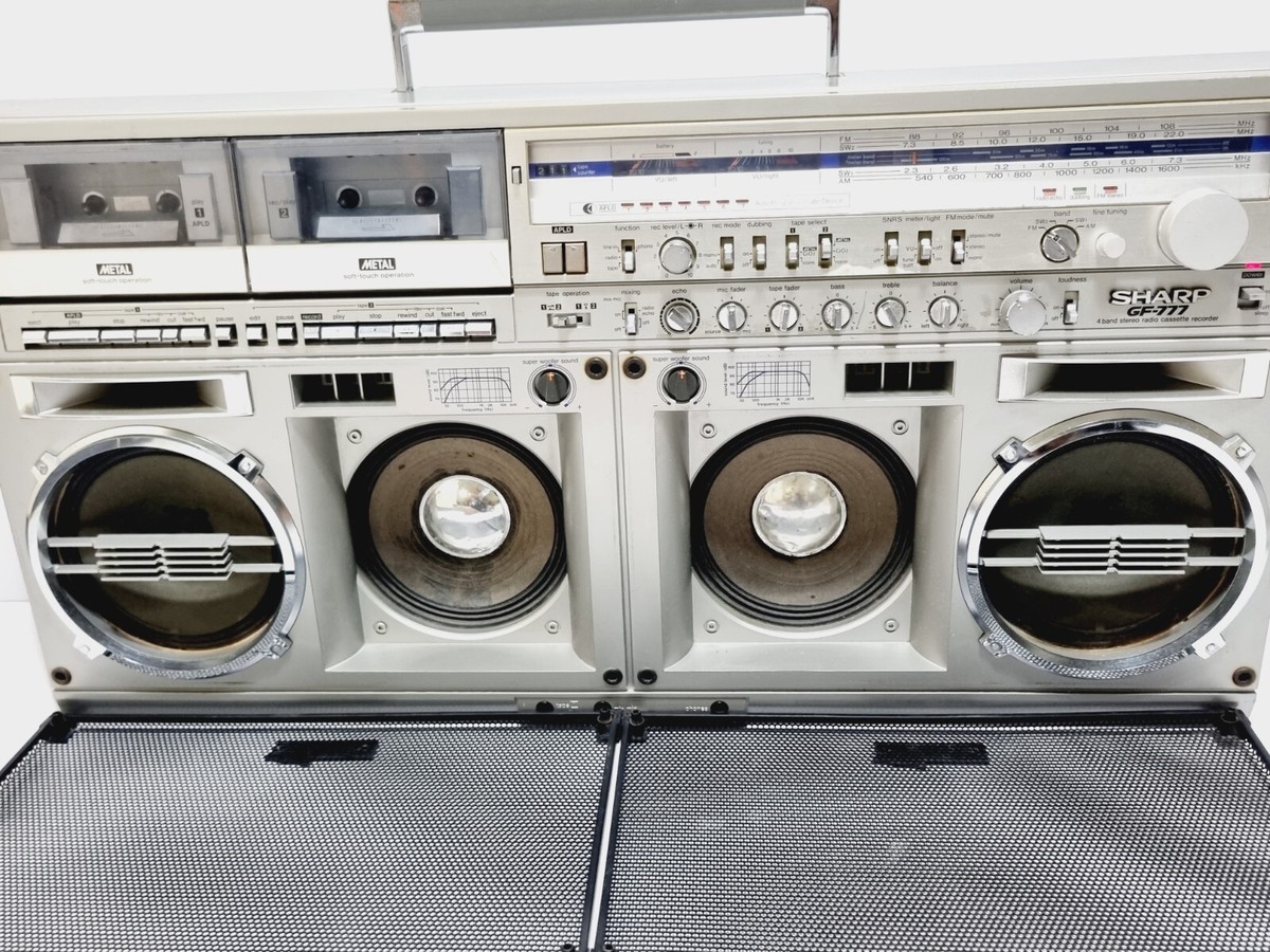 VINTAGE SHARP BOOMBOX GF-777Z STEREO DOUBLE METAL CASSETTE