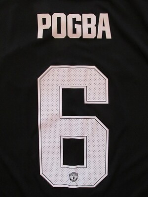Maillot Manchester United Extérieur 2017/18 – Homme L, Pogba #6, Original Adidas