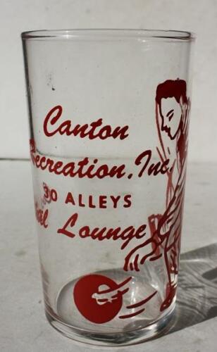 Canton Ohio Canton Recreation Inc Bowling Alleys cocktail salon verre à boire - Photo 1 sur 1