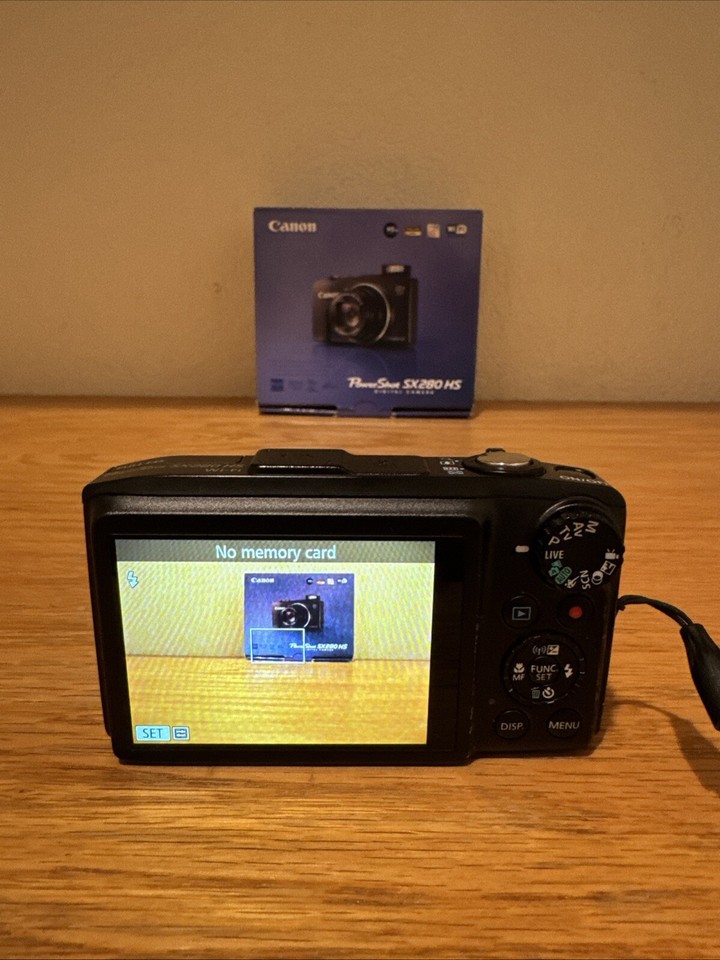 Canon Powershot SX280 HS 12.1MP 20X Zoom Digital Camera, Battery, And