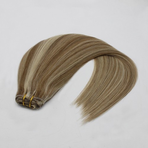 Double Weft Human Hair Extensions Weave Remy Real Russian Straight Hair 100g 12A - Picture 65 of 74