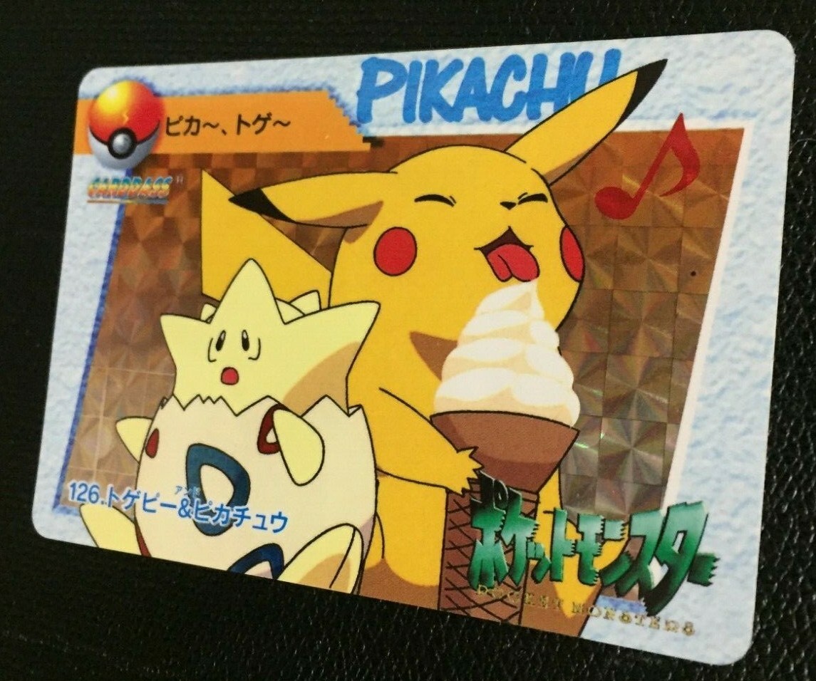Pikachu #126 Prizm Pokemon card Carddass Anime collection 1998