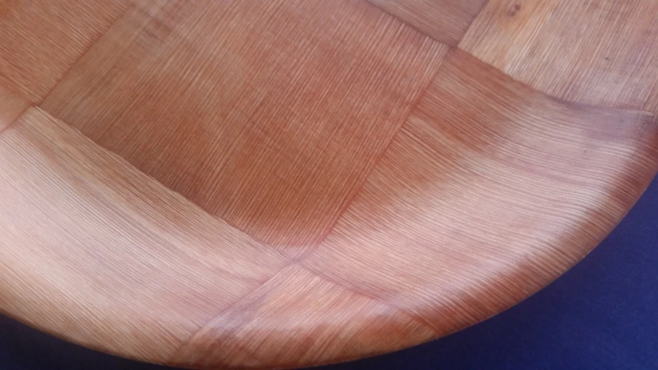 (SEIS PLATOS) CENA/SERVIR 8" TEJIDO MADERA LAVAVAJILLAS APTO/TÓXICO SEGURO RESTAURANTES Foto 2 de 4