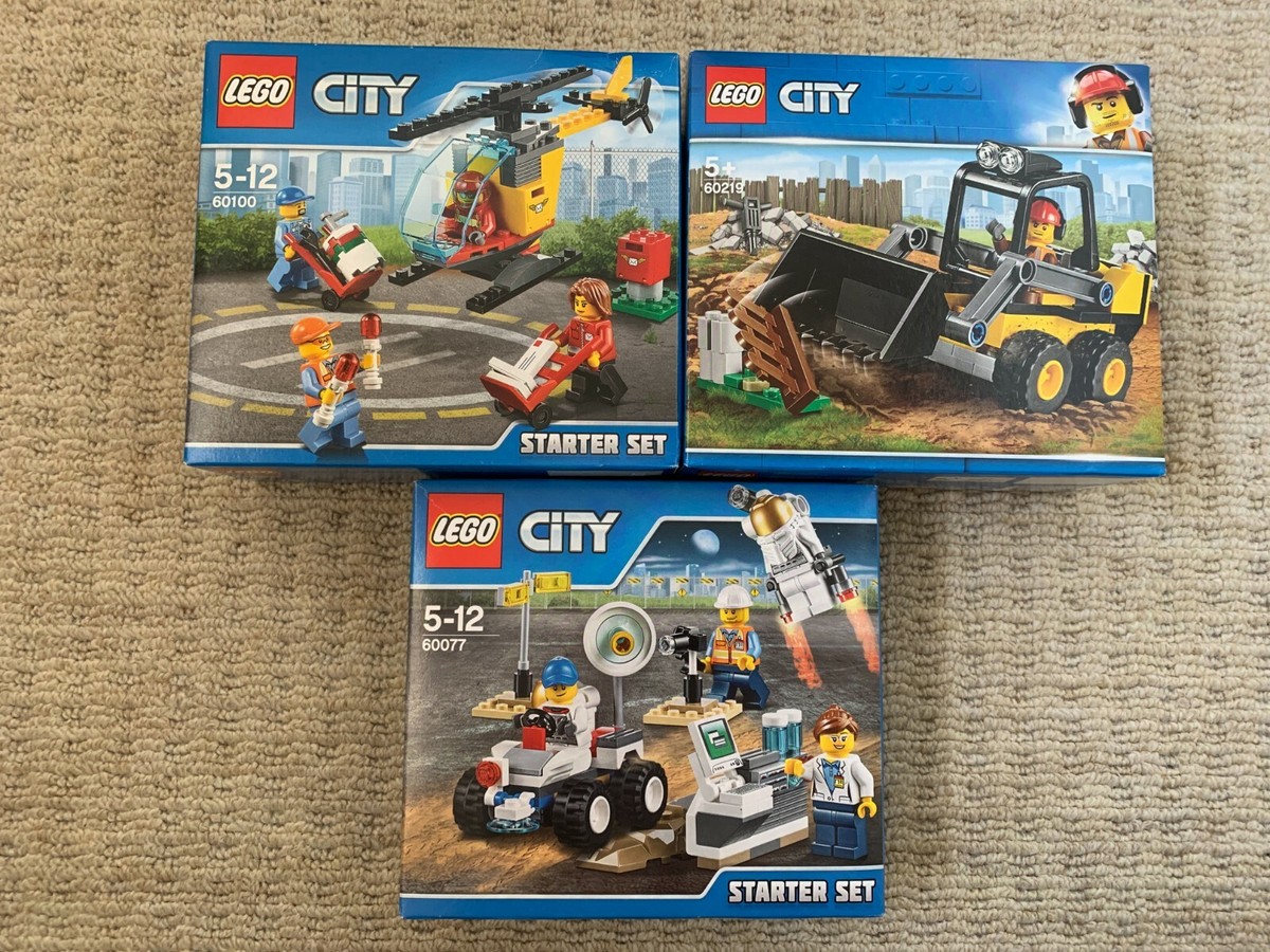 New Lego x Starter Set Bundle 60100 60219 60077 Airport