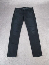 AG Jeans Womens 25 The Stevie Ankle Slim Striaght Dark Wash Denim