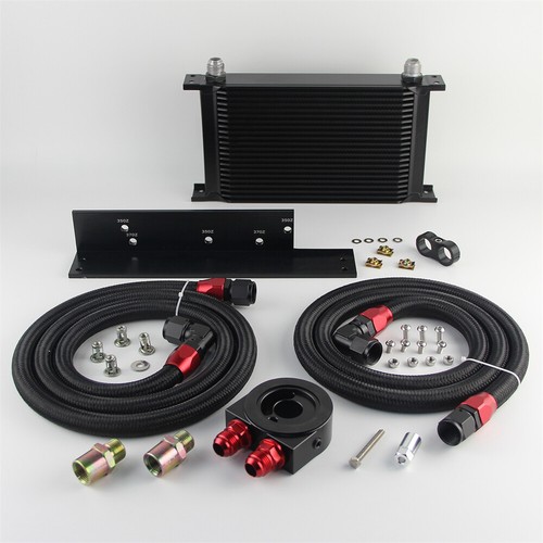 22 ROW AN10 BOLT ON OIL COOLER KIT Fit Nissan 03-08 350z Fairlady 09-17 370z BK - Picture 9 of 12