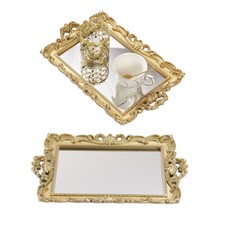 Silver Mirror Base Candle Plate Tealight Holder Wedding Table Tray Centerpiece