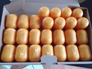 25 Leere U Ei Kapseln Von Ferrero Basteln Hochzeit Aufbewahren Tombola Orange Ebay