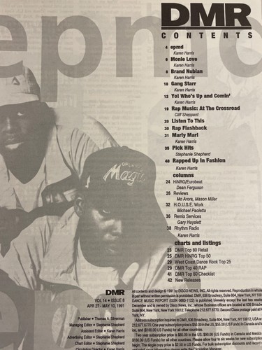 DMR Dance Music Report April 1991 Special Rap Issue - Very Rare | eBay