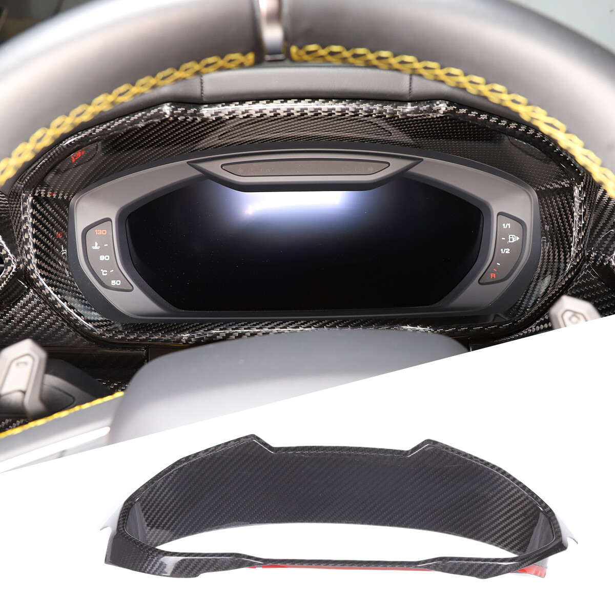 Real Carbon Fiber Dashboard Instrument Trim For Lamborghini URUS 2018-2023 US