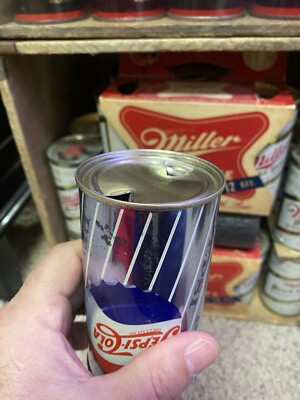 Pepsi Cola Flat Top Can Old Vintage Repeat Pattern Pepsi Co Old