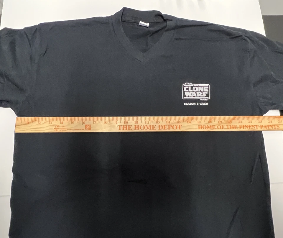 Camiseta Star Wars The Clone Wars Temporada 3 CREW Clone Trooper Negra Cuello en V - XXXL Foto 2 de 4