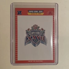 1993 PRO SET SUPER BOWL XXVII CARD SHOW IV PROMO CARD DALLAS COWBOYS BILLS 