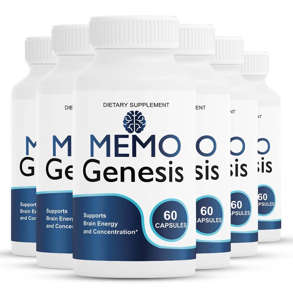 (6 pack) MemoGenesis Capsules, Memo Genesis Brain Health Support Formula Pills