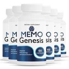  6 pack MemoGenesis Capsules, Memo Genesis Brain Health Support Formula Pills