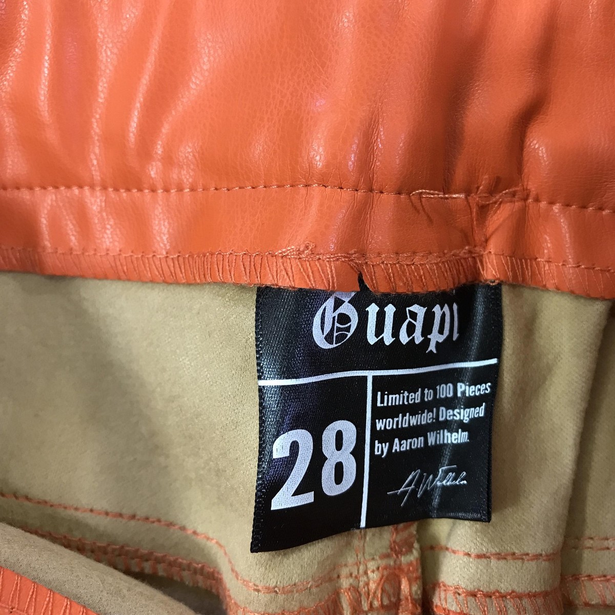 Guapi Pants Mens 28 Orange Dead Or Alive Limited Edition Spider