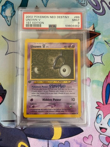 Unown [V] (1st Edition) graded PSA 9 for sale on eBay