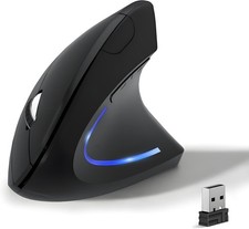 Wireless Ergonomic Mouse, 2.4G Wireless Vertical Ergo Mouse, 800/1200/1600 Adjus