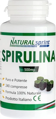 - Alga Spirulina 240 Compresse Vegan, No Ogm - Made in Italy Integratore Vegano