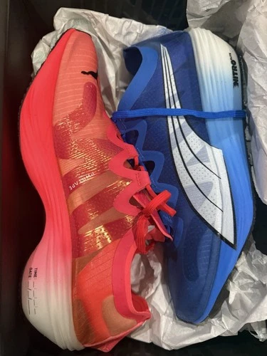 Puma Fast-FWD Nitro Elite “Fire Orchid / Ultra Blue Mismatch” 376591-08 Size 14