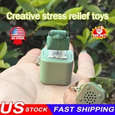 Croaking Frog Keychain,Rechargeable Stress-Relieving Clicky Keyboard USA