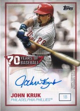 2021 Topps Series 1 John Kruk 70 Years Baseball Auto Phillies