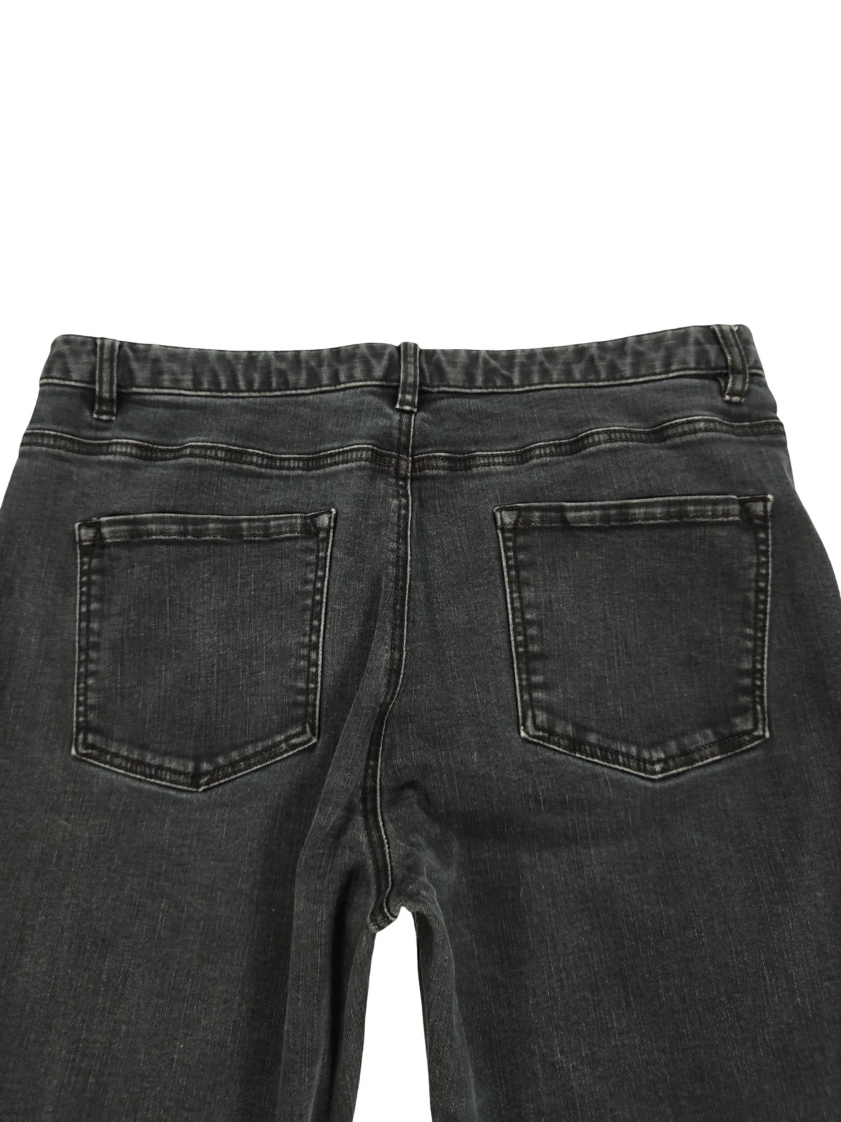 Country Road Straight Leg Jeans Women's Size 14 Black Washed  High Rise Stretch image 4