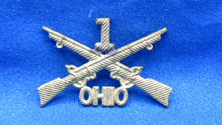 ORIGINAL 1898 INF OFFICERS 1ST OHIO COLLAR DEVICE PIN SIMULATED EMBROIDERY