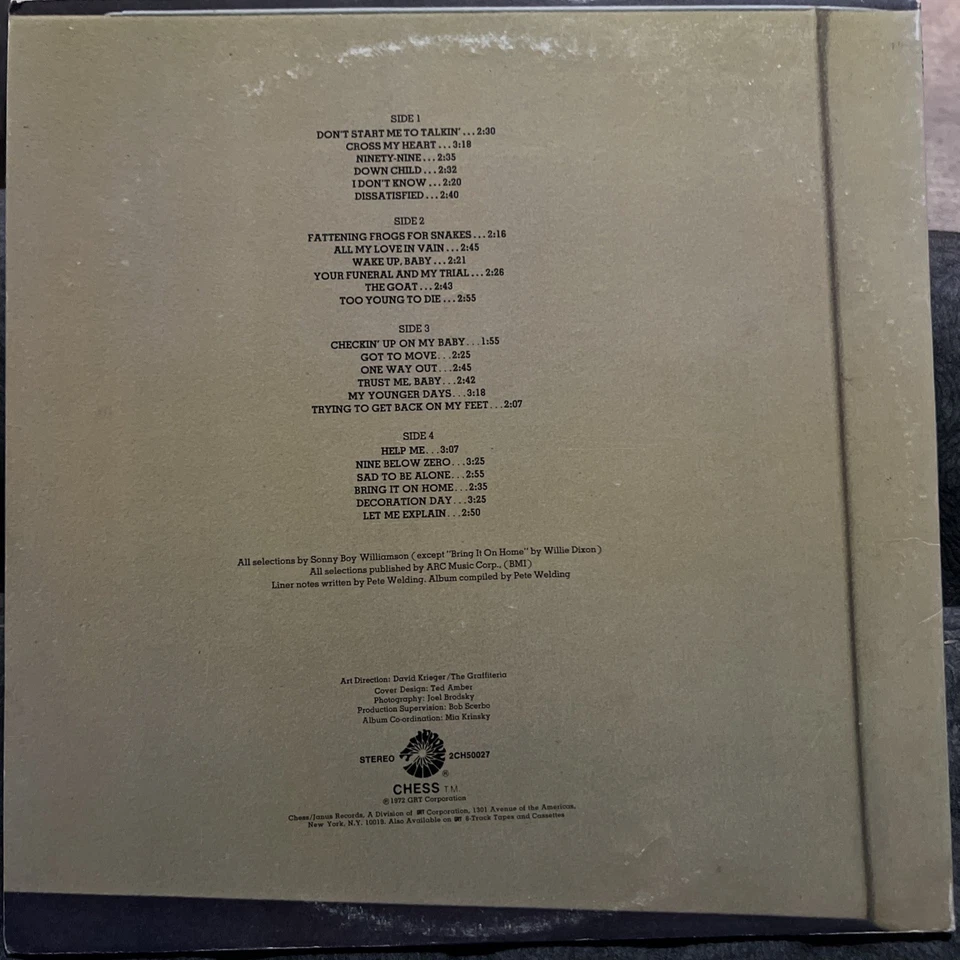 Sonny Boy Williamson This Is My Story Chess ‎– 2CH 50027 2xVinyl LP Compilation Foto 3 de 4