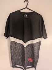 Scribblers Tee Room T-shirt Mens Size Large Black Short Sleeve White Polka Dot