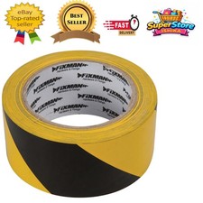 Image of Vivid Black/Yellow Hazard Warning Tape 50mm x 33m for Effective Hazard Marking
