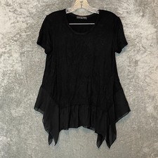 Womens Mixed Media Tunic Top Size S Witchy Fairy Grunge Whimsigoth Mall Goth