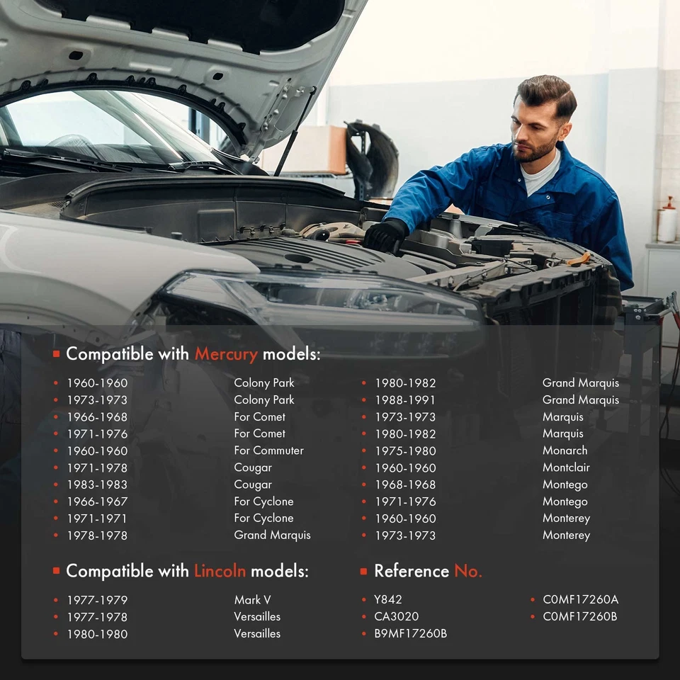 Cable velocímetro 66 pulgadas para Lincoln Mark V Versailles Mercury Cougar Comet Merkur Foto 2 de 4