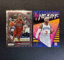 2020-21 Panini Prizm USA Basketball Allen Iverson & Donruss All Heart #1 76ers