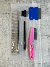 GUBCUB Small Dogs Grooming Combs Kit & Eye Crust Remover Set Of 4 NEW Sealed