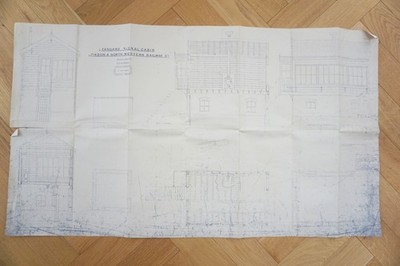 1889 Nachdruck LNWR Standard Stellwerk Kabinenzeichnung technisches Eisenbahnplan