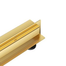 LINEARER WANDABLAUF 80 CM GOLD EDELSTAHL MIT ...