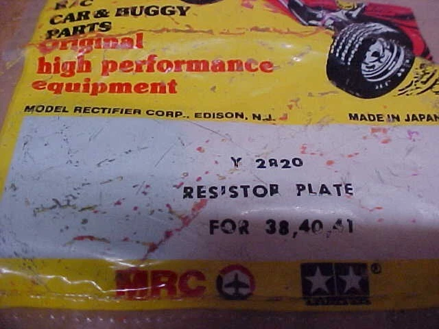 TAMIYA Y2820 = RESISTOR PLATE: FROG / BRAT / LANCIA? (NEW) - Image 2 of 2