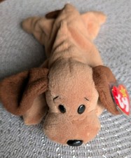   Ty Beanie Baby BONES the Dog 1994 Retired - 4th Gen Tags - PVC Pellets - MINT