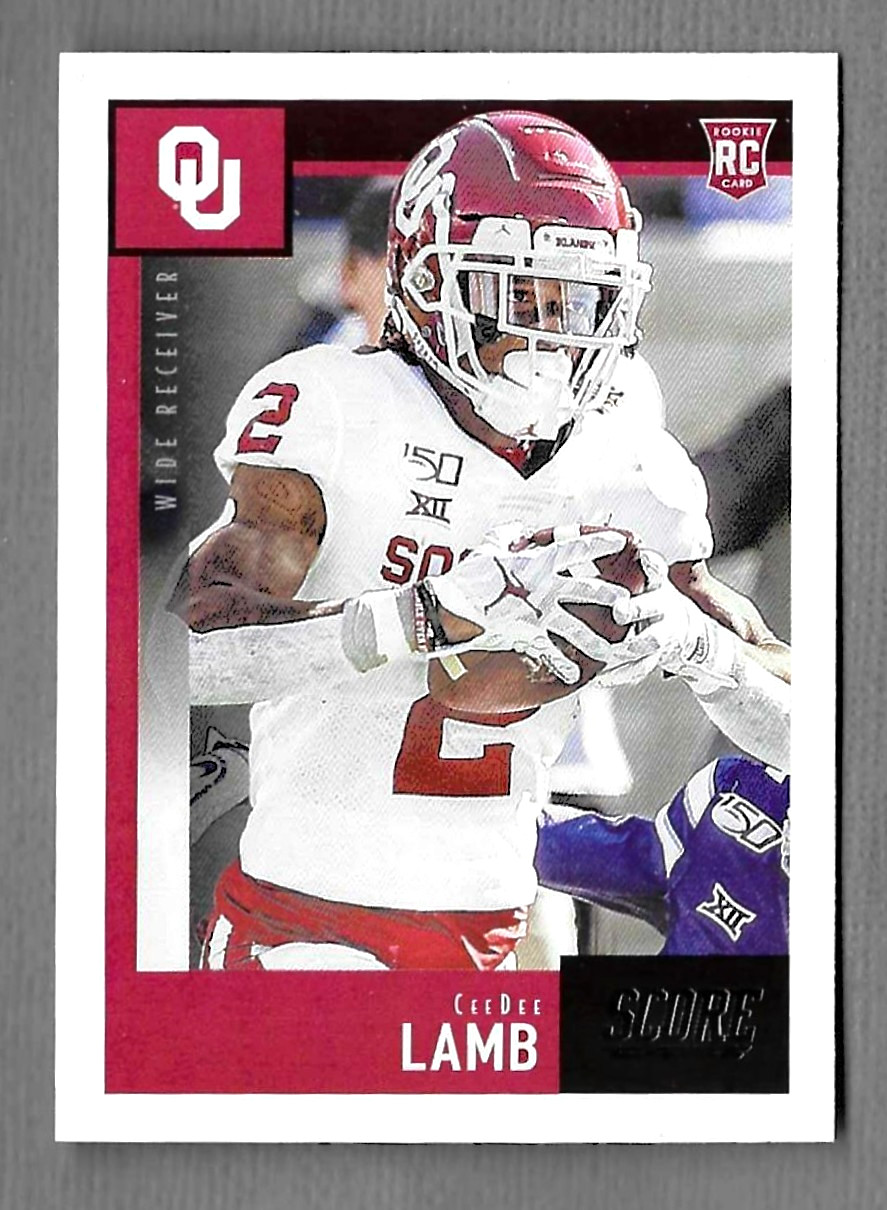 CEEDEE LAMB 2020 SCORE ROOKIE RC INSERT CARD #416 OKLAHOMA