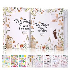 124 Pages Baby Memory Book Birth to Age 5 Journal Scrapbook Album For Boy Girl