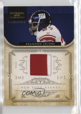 2011 Playoff National Treasures Century Materials Prime 20/49 Brandon Jacobs 0m0
